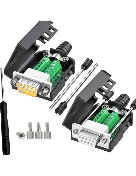 Adaptadores Seriales DB9 JUXIN Macho y Hembra Sin Soldadura