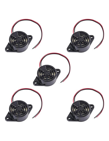 5 Zumbadores Piezoeléctricos UMLIFE SFM-27 3-24V Alarma Sonido