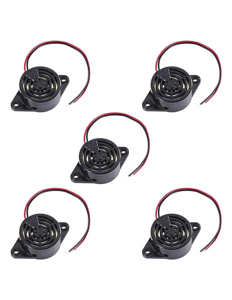 5 Zumbadores Piezoeléctricos UMLIFE SFM-27 3-24V Alarma Sonido