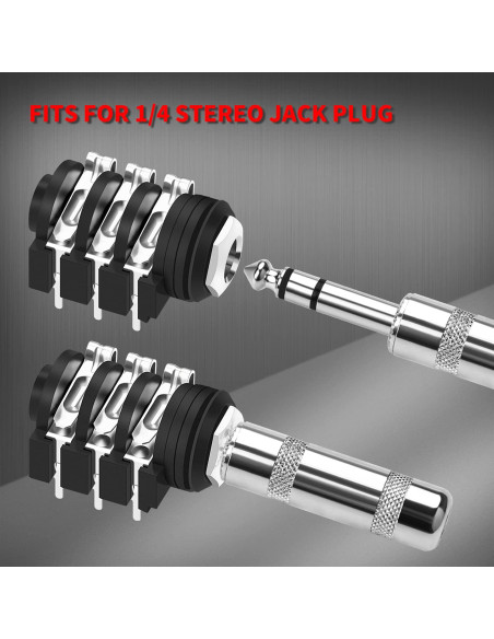 Jack Hembrado Estéreo 6.35mm DaierTek 18 Piezas para Pedal