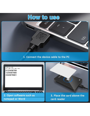 Lector RFID Ajfwm Doble Frecuencia 125KHz/13.56MHz USB