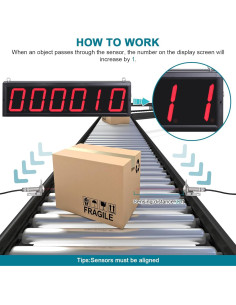 Contador LED Digital Ymjoinmx 4 Dígitos hasta 999999 2