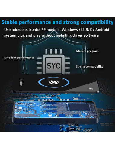 Lector RFID Ajfwm Doble Frecuencia 125KHz/13.56MHz USB