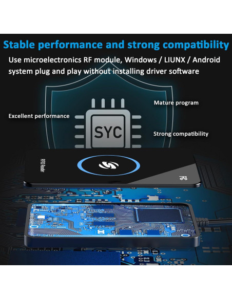 Lector RFID Ajfwm Doble Frecuencia 125KHz/13.56MHz USB
