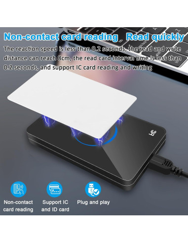 Lector RFID Ajfwm Doble Frecuencia 125KHz/13.56MHz USB