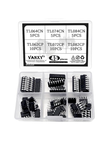 Kit 45pcs Amplificadores Operacionales VANXY TL064CN TL074CN