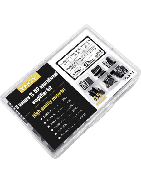 Kit 45pcs Amplificadores Operacionales VANXY TL064CN TL074CN