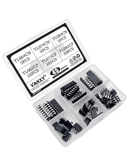 Kit 45pcs Amplificadores Operacionales VANXY TL064CN TL074CN