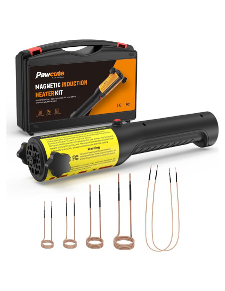 Calentador de Inducción 1200W Pawcute con 6 Bobinas Amarillo