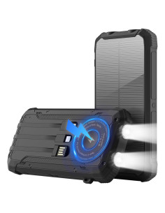 Banco de Energía Solar 20000mAh Luvknit Cargador Inalámbrico