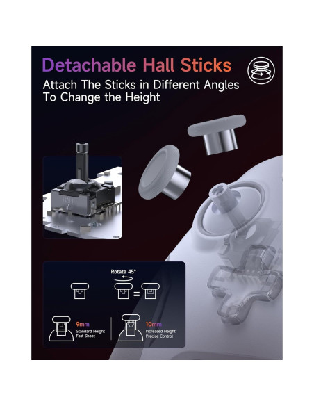 Controlador Inalámbrico EasySMX X20 para PC y Switch - RGB, 1000Hz Controlador Inalámbrico EasySMX X20 para PC y Switch - RGB, 1000Hz