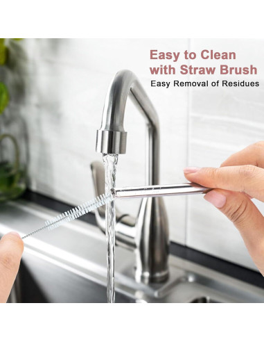 Popotes de Acero Inoxidable Reutilizables BuildLife 30.48 cm