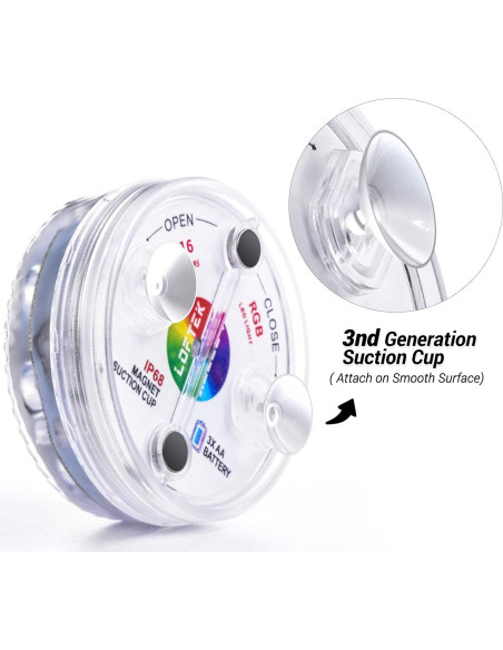 Ventosas de Silicona LOFTEK 4PCS para Luces LED Sumergibles