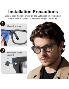 Pegatinas de Bloqueo de Luz LED HiBloks para Gafas Ray-Ban y Oakley - 12 Pcs 2