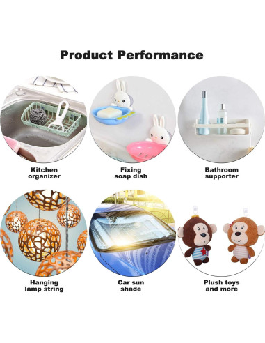 Ventosas de Silicona LOFTEK 4PCS para Luces LED Sumergibles