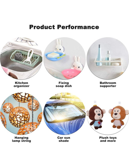 Ventosas de Silicona LOFTEK 4PCS para Luces LED Sumergibles