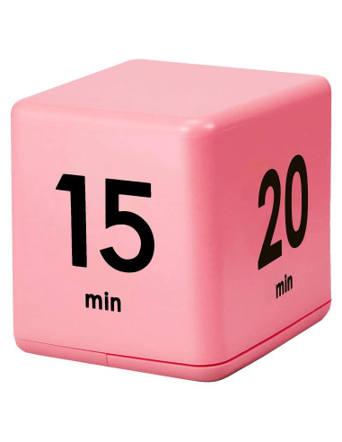 Temporizador Cubo DQDEDIAN Rosa con Sensor de Gravedad 15-60 Min
