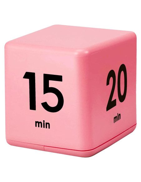 Temporizador Cubo DQDEDIAN Rosa con Sensor de Gravedad 15-60 Min