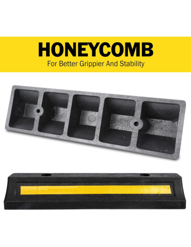 Paquete de 2 Topes de Estacionamiento YesBes 42.9x14x7.6 cm