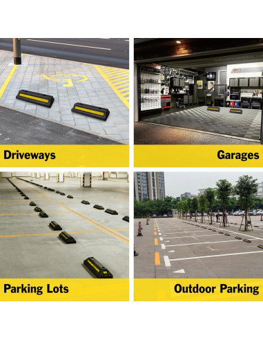 Paquete de 2 Topes de Estacionamiento YesBes 42.9x14x7.6 cm