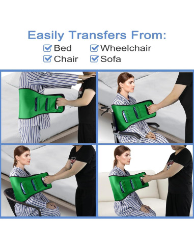 Sling de Transferencia Leetye Mei para Pacientes Encamados - Verde