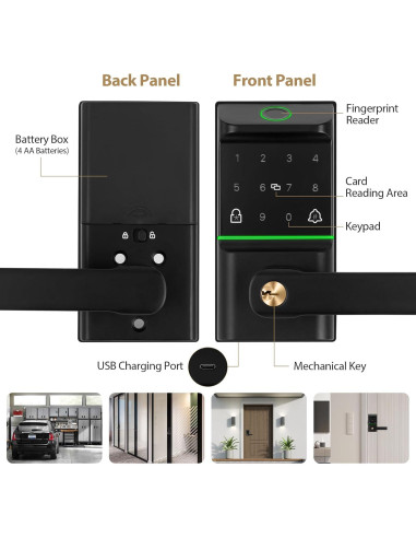 Cerradura Inteligente Bamberg SDL-1 con Huella Dactilar y APP