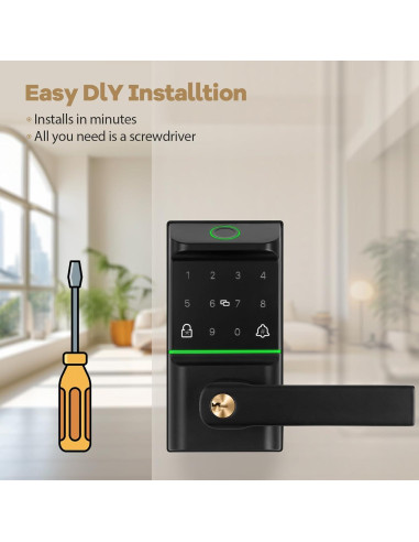 Cerradura Inteligente Bamberg SDL-1 con Huella Dactilar y APP