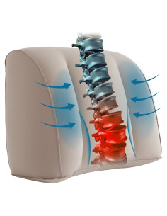 Cojín Lumbar Inflable Povinmos para Silla y Coche - Ergonomía