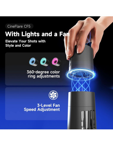 Máquina de Niebla COLBOR CF5 Portátil con Luces y Control Remoto