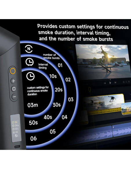 Máquina de Niebla COLBOR CF5 Portátil con Luces y Control Remoto