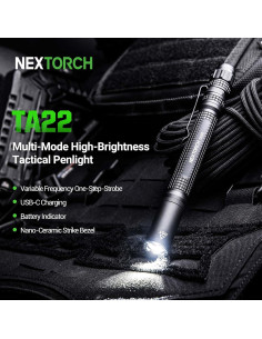 Linterna Táctica NEXTORCH TA22 Recargable 850 Lúmenes IPX8 2