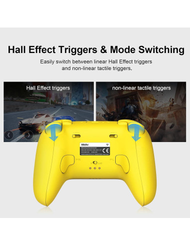 Controlador Bluetooth 8Bitdo Ultimate 2 para Switch y PC - Amarillo