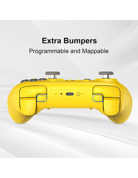 Controlador Bluetooth 8Bitdo Ultimate 2 para Switch y PC - Amarillo