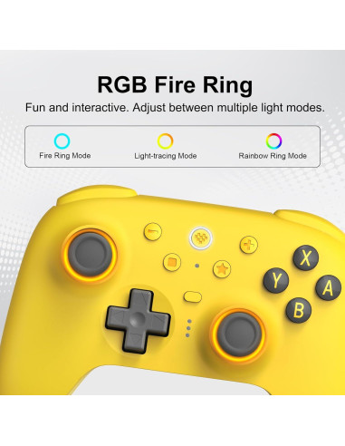 Controlador Bluetooth 8Bitdo Ultimate 2 para Switch y PC - Amarillo