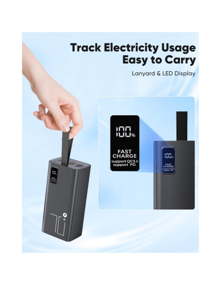 Cargador Portátil Liahomco 70000mAh Carga Rápida 30W USB-C Cargador Portátil Liahomco 70000mAh Carga Rápida 30W USB-C