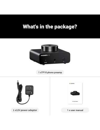 NEOHIPO TP10 Preamplificador de Phono para Tocadiscos Hi-Fi