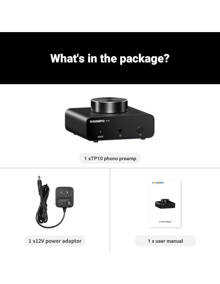 NEOHIPO TP10 Preamplificador de Phono para Tocadiscos Hi-Fi