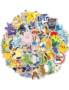 50 Pegatinas de Pokemon XYLL Impermeables para Laptops y Más 2