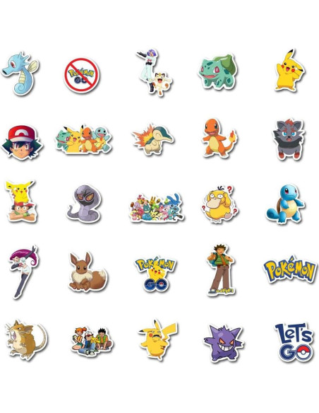 50 Pegatinas de Pokemon XYLL Impermeables para Laptops y Más 50 Pegatinas de Pokemon XYLL Impermeables para Laptops y Más