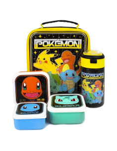 Set Bolsa de Almuerzo Pokemon 5 Piezas - Pikachu y Amigos