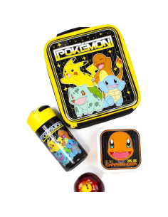 Set Bolsa de Almuerzo Pokemon 5 Piezas - Pikachu y Amigos 2