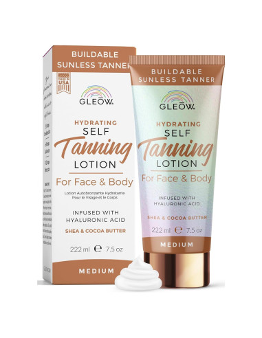 Autobronceador GLEOW 212 g - Loción Hidratante para Cara y Cuerpo