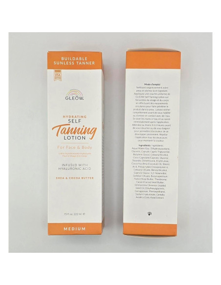 Autobronceador GLEOW 212 g - Loción Hidratante para Cara y Cuerpo
