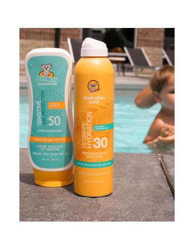 Protector Solar en Spray Australian Gold SPF 30 170g Resistente al Agua
