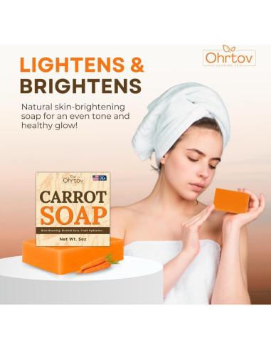 Jabón de Zanahoria Ohrtov - Limpiador Facial Natural 159g
