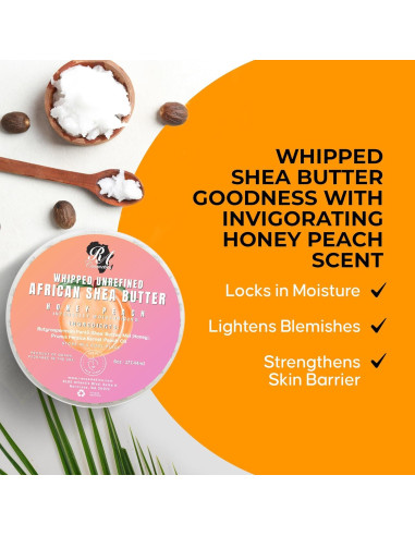 Manteca de Karité Batida RA Cosmetics Melocotón con Miel 340g