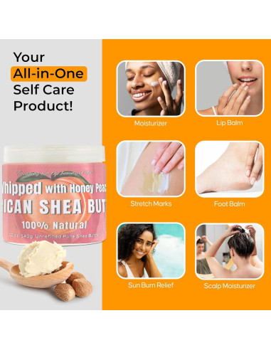 Manteca de Karité Batida RA Cosmetics Melocotón con Miel 340g