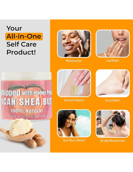 Manteca de Karité Batida RA Cosmetics Melocotón con Miel 340g