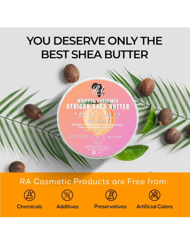 Manteca de Karité Batida RA Cosmetics Melocotón con Miel 340g