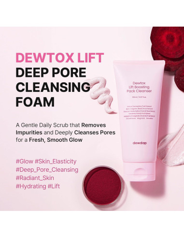 Limpiador Facial Espumoso Dewtox Lift 150ml - Piel Sensible